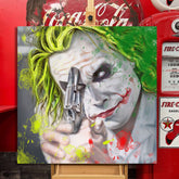 Heath Ledger Canvas Art by Chris Tutty - The Joker Dark Knight Actor